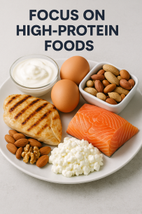 focus on high proyein food