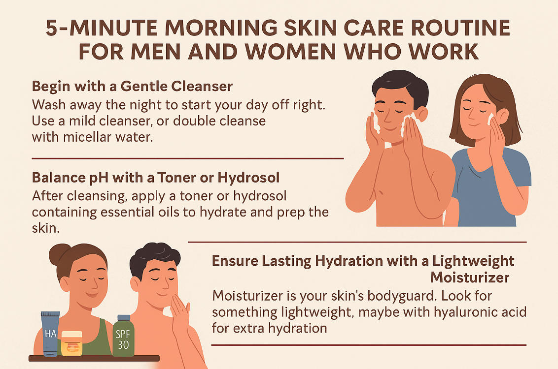 5-minute morning skin care routine